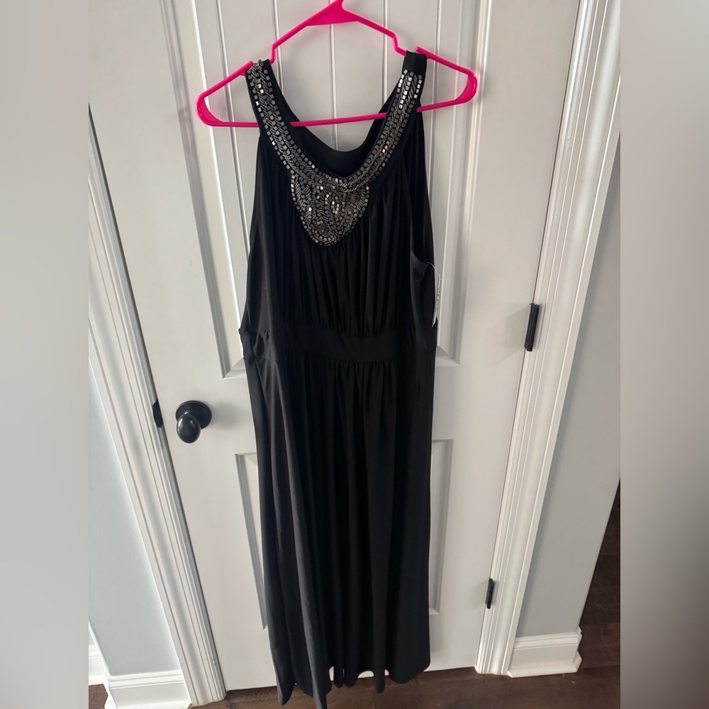 Black Beaded Maxi Dress
